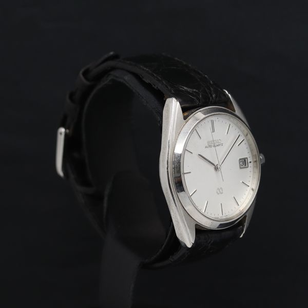 SEIKO クォーツ腕時計 シルバー オートクオーツ セイコー 7M12-7A20 シルバー文字盤 デイト