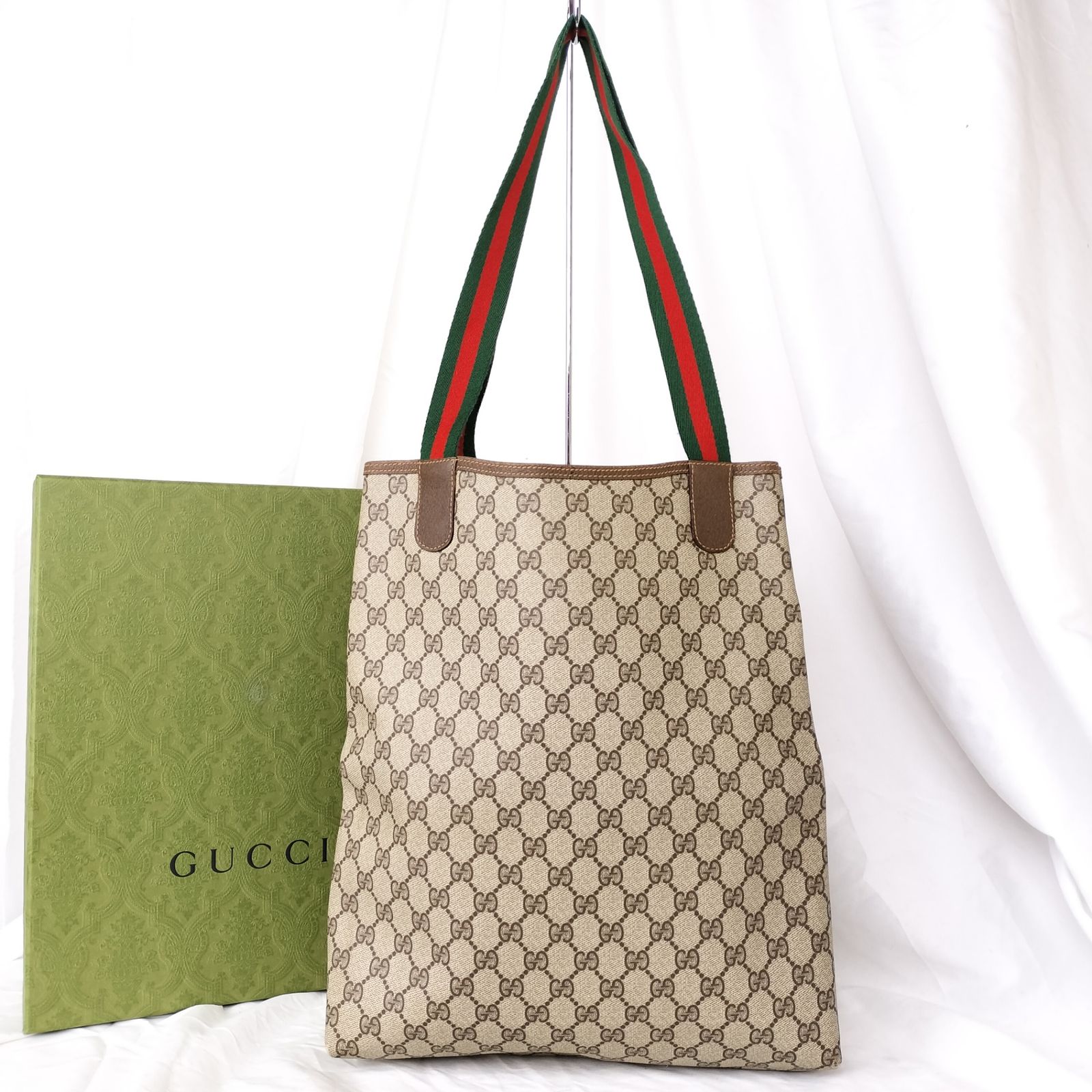 クラシカルな品格✨】 GUCCI グッチ オールドグッチ トートバッグ GGスプリーム シェリーライン ベージュ ブラウン - メルカリ