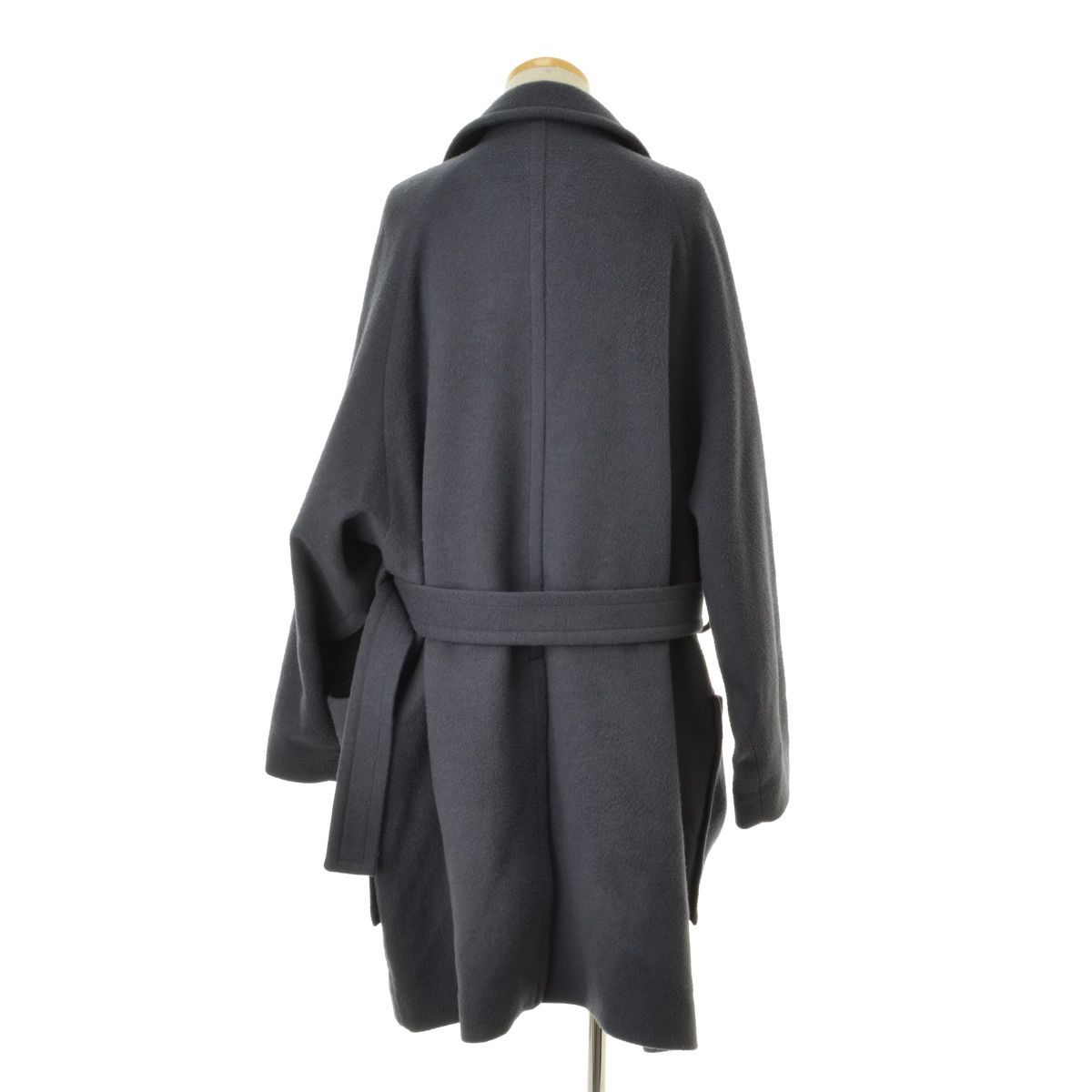 LIDNM】FINE WOOL MINIMAL HALF COAT FINE WOOL MINIMAL HALF COAT lidnm