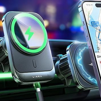 在庫処分】LISEN magsafe 車載ホルダー スマホスタンド 0.1秒吸着