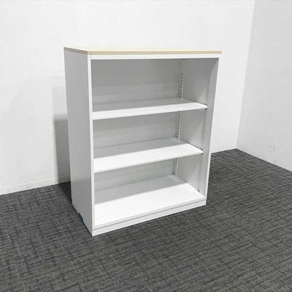 オープン書庫 HS 天板付 ダブルベース型 スチール 内田洋行 ウチダ オフホワイト