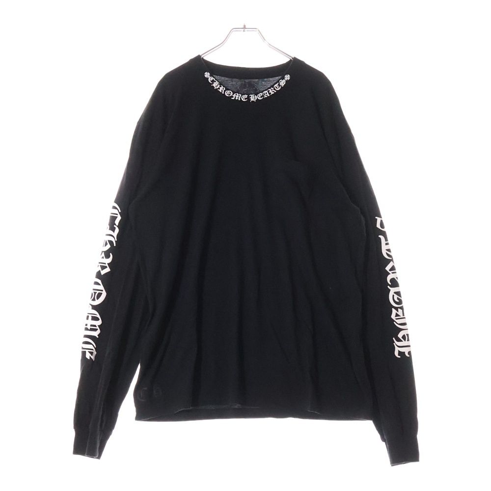 Chrome Hearts ラグランスリーブ長袖シャツ S CHROME HEARTS (クロムハーツ) Neck Logo ネックロゴ アーム