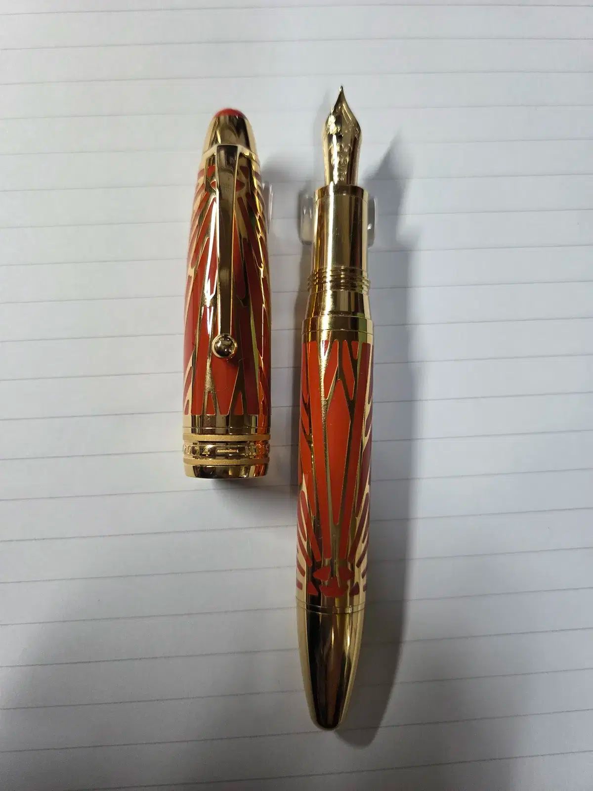 MONT BLANC 100周年 Origin Solitaire コーラル 18K Fニブ 万年筆