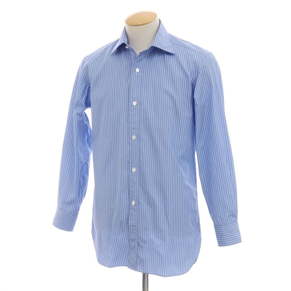 中古】シャルベ CHARVET コットン ストライプ ドレスシャツ