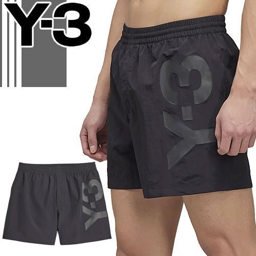 Y-3 ワイスリー ヨウジヤマモト adidas アディダス スイムパンツ 水着 スイムウェア 海水パンツ サーフパンツ メンズ インナー付き ショート 大きいサイズ 黒 ブラック M SWIM SHORT HG8616