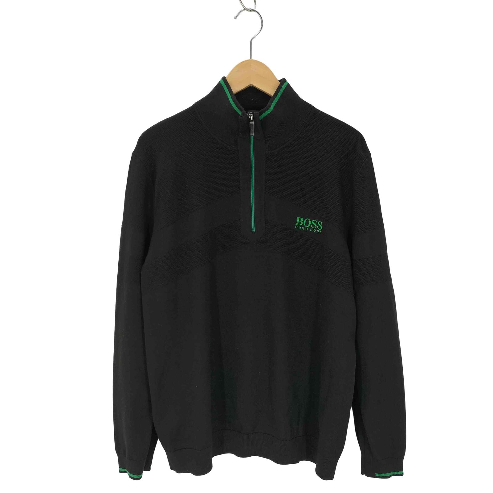 ボスヒューゴボス BOSS HUGO BOSS ロゴプリント ハーフジップニット 