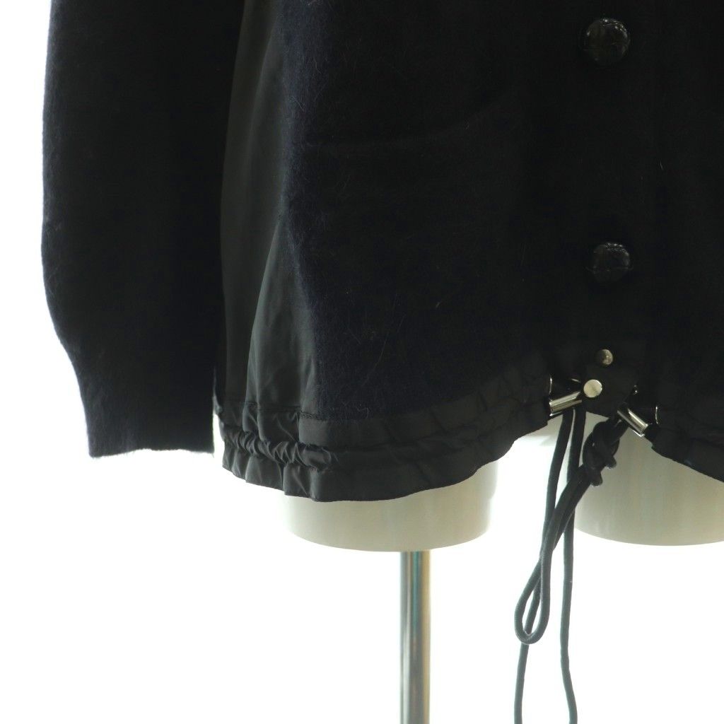 サカイラック sacai luck シースルー カシミヤ カーディガン ハート柄 sacai（サカイ）カーディガン カーキ サイズ:4(XL位) メンズ