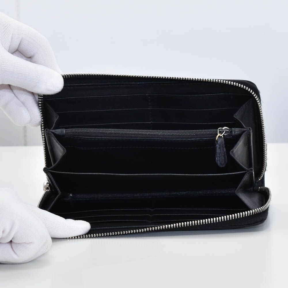 中古USED GUCCI 財布 長財布 グッチシマ ブラック 76948 - メルカリ