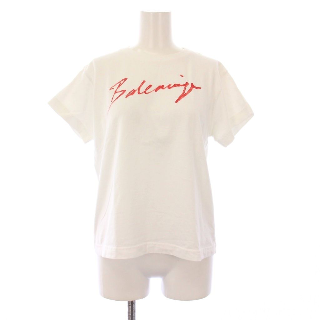 バレンシアガ BALENCIAGA Tシャツ カットソー 半袖 ロゴ XS 白 583217 |KH
