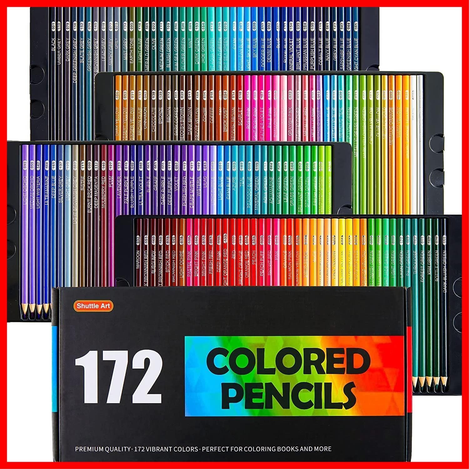 Shuttle Art 色鉛筆 172色 油性色鉛筆 カラーペンセット 大人の塗り絵