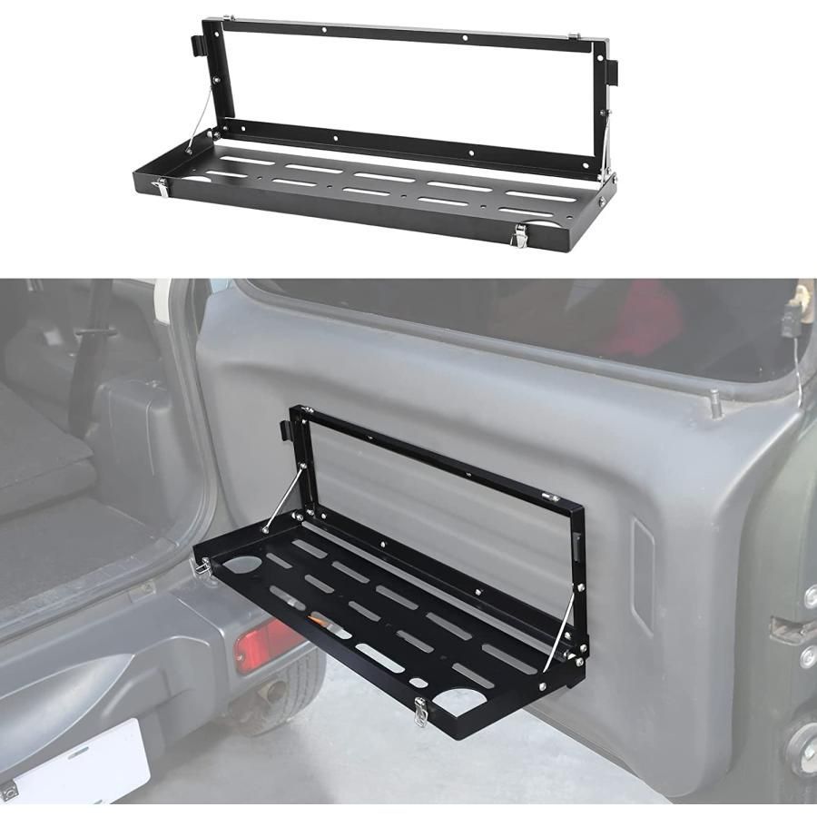 スズキジムニー 07-15 jb23 jb43 jb33 適用 テールゲートテーブル Suzuki Jimny 貨物棚 小物置き 折り畳み式 テーブル リアドア貨物棚ジープ アルミ合金