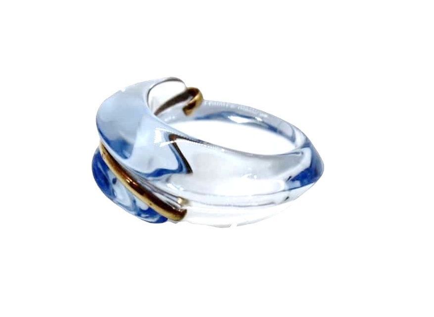 バカラ リング 指輪 クリスタル コキアージュ ゴールド ライトブルー