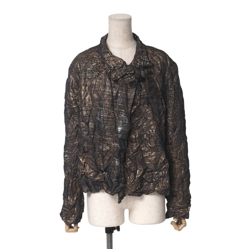 ISSEY MIYAKE しわ加工シャツジャケット　グレー ISSEY MIYAKE しわ加工シャツジャケットグレー