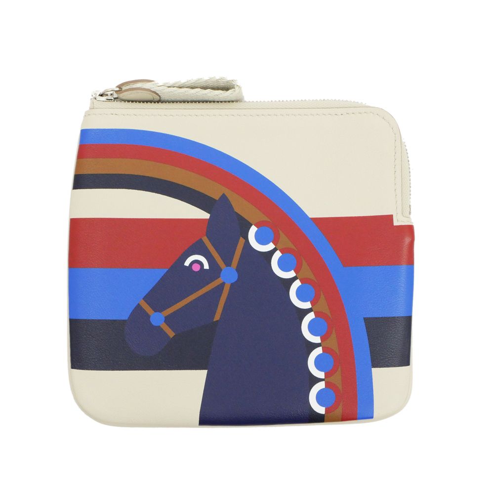名東】エルメス カレ ポケットポーチ ベトン スイフト Y刻印 馬