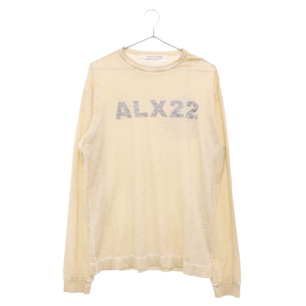 ALYX (アリクス) デザインロゴ カットソー ロングスリーブ Tシャツ ベージュ AAMTS0263FA01