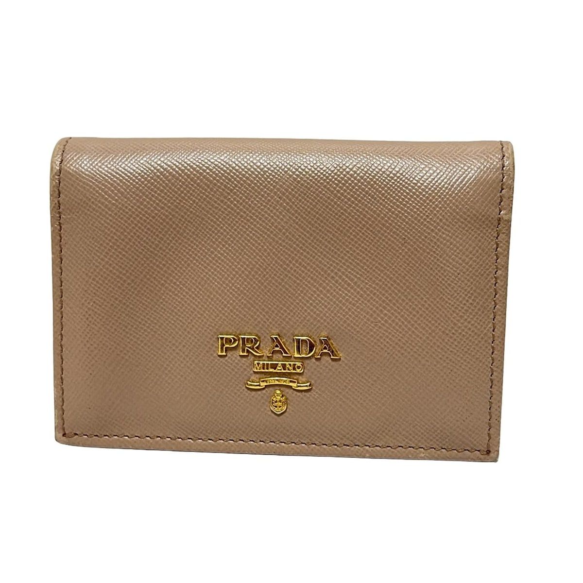 PRADA 名刺入れ ベージュ PRADA(プラダ) 名刺入れ - 1M0945 ベージュ レザー - メルカリ