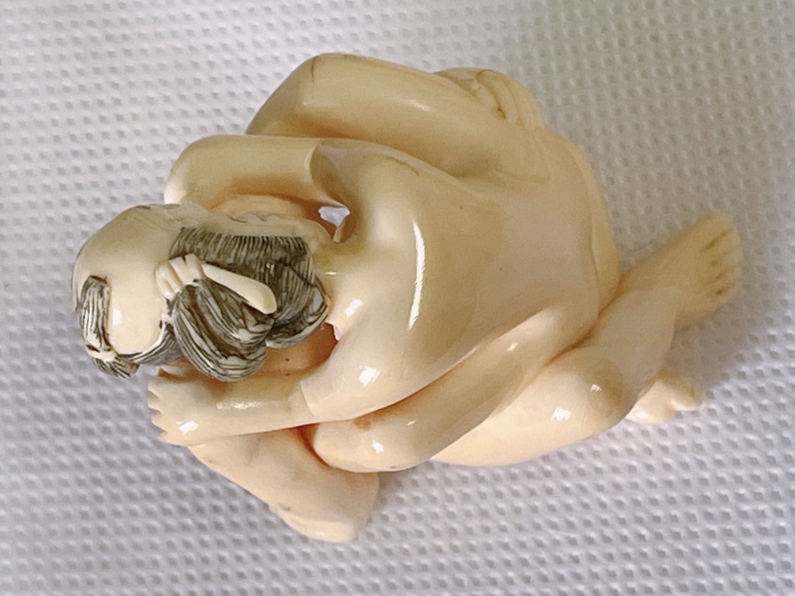希少品 年代物 春画フィギュア 置物 彫刻 象牙 浮世絵レア