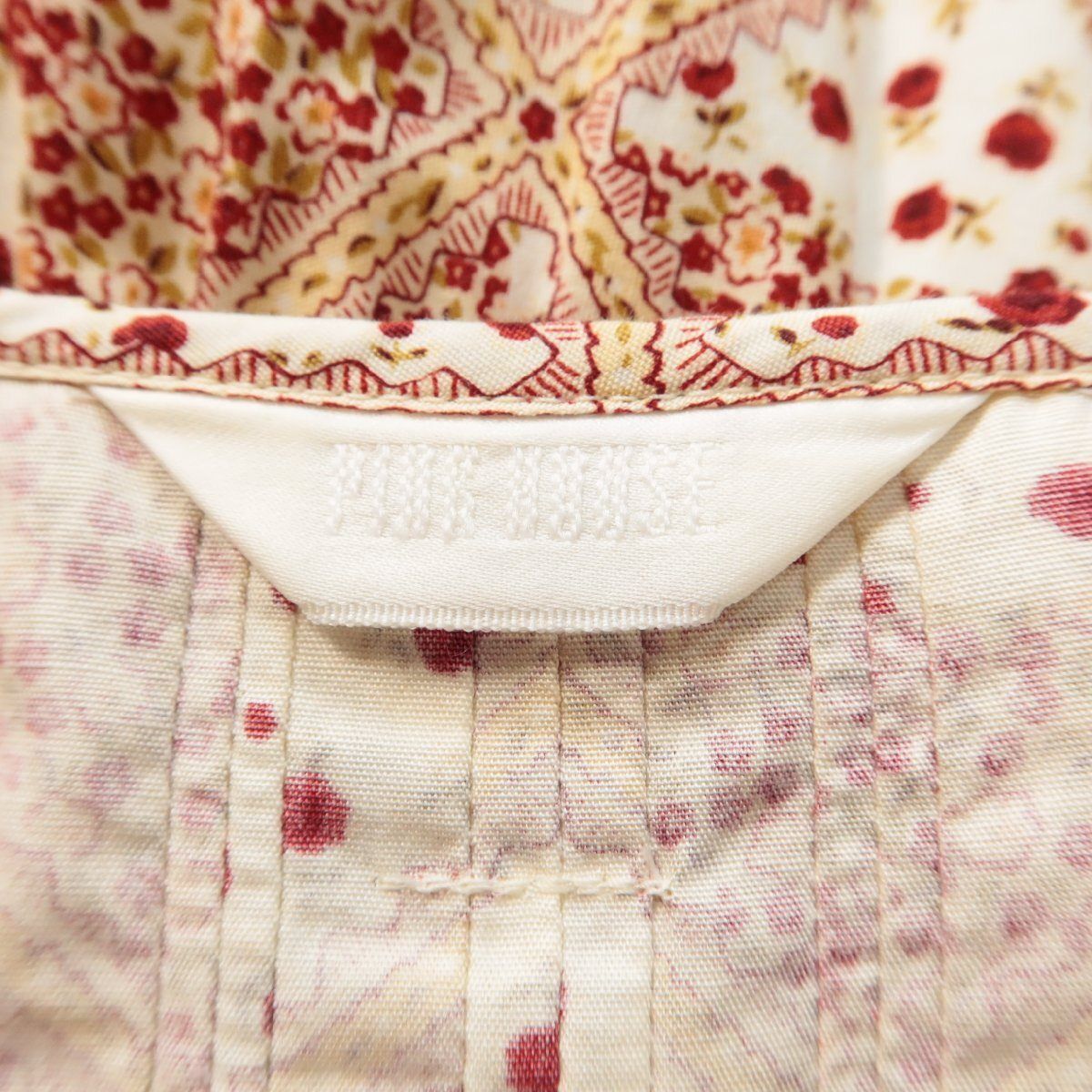 ピンクハウス☆レア！半袖ワンピース キュートな小花柄&チロリアン  