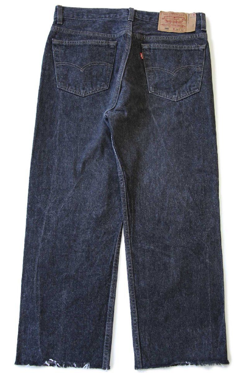 90s USA製 Levi'sリーバイス 501 ダメージ カットオフ 先染め