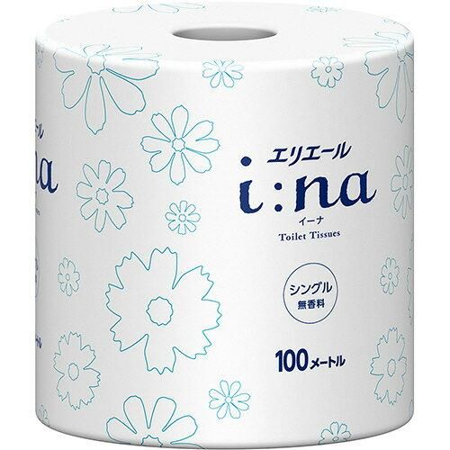 2営業日で発送 エリエールビジネスサポート エリエール エリエールi naトイレットティシューシングル100m個包装 無香料