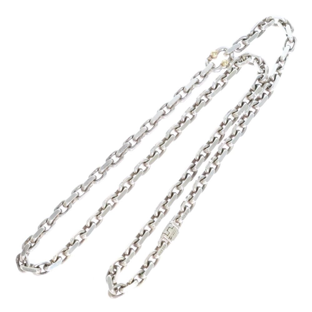 TIFFANY - Co. ティファニー MAKERS メイカーズ K18コンビナローチェーンネックレス シルバー