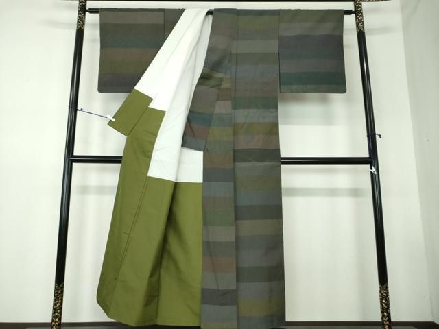 平和屋着物●上質なお召　横段文　正絹　逸品　DAAS3268ps 平和屋着物○上質なお召 横段文 正絹 逸品 DAAS3268ps - メルカリ