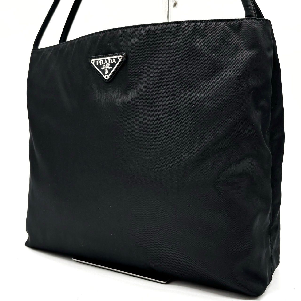 ✨極美品✨ PRADA プラダ トートバッグ ハンドバッグ 三角ロゴプレート 
