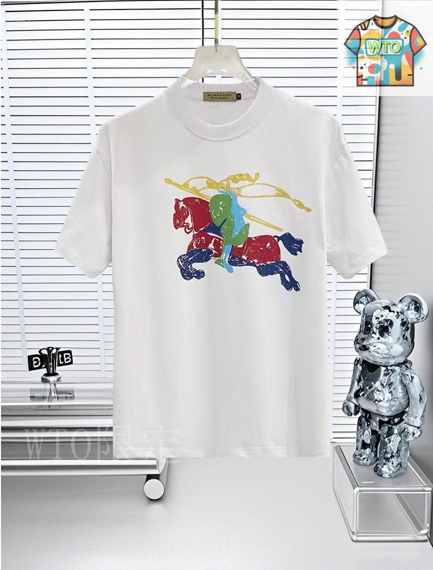 今日特価】BURBERRY バーバリー 25SS ロゴプリント T シャツ-2