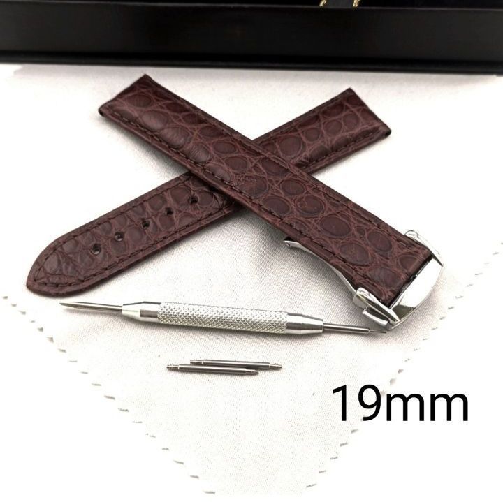 オメガ用 互換レザーベルト アリゲーター（ワニ革） ブラウン