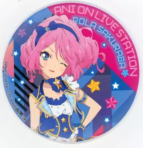 【66】アイカツスターズ　アニon マグバッジ　桜庭ローラ2個 66】アイカツスターズ アニon マグバッジ 桜庭ローラ2個 66】アイカツ