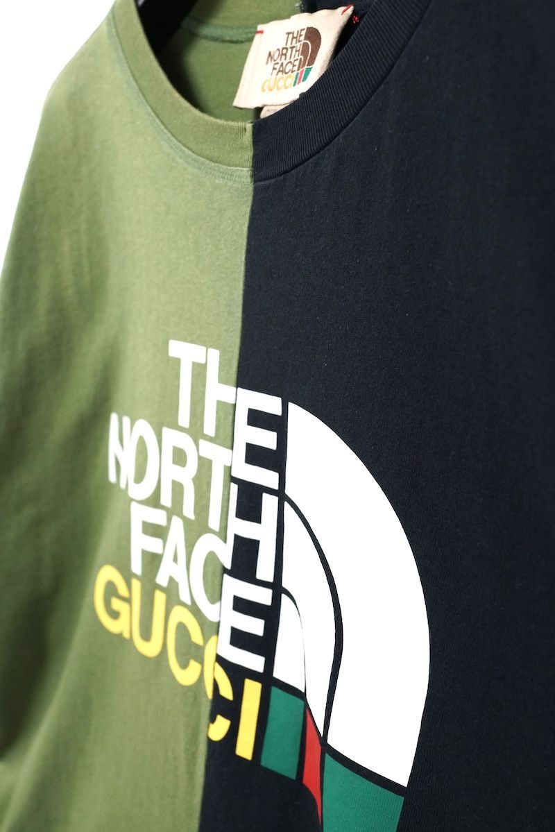 【極美品】GUCCI ノースリーブ ハワイ グリッターロゴプリント XS GUCCI グッチ THE NORTH FACE ノースフェイス ダブルネーム ロゴ