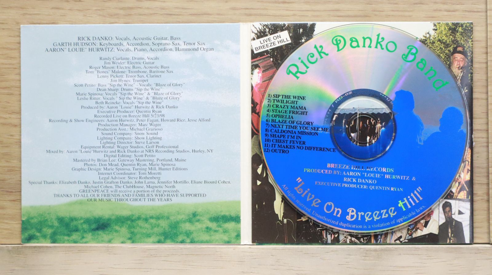 リック・ダンコ　Rick Danko レコード 中古CD☆リック・ダンコ/Rick Danko□ Live on Breeze Hill
