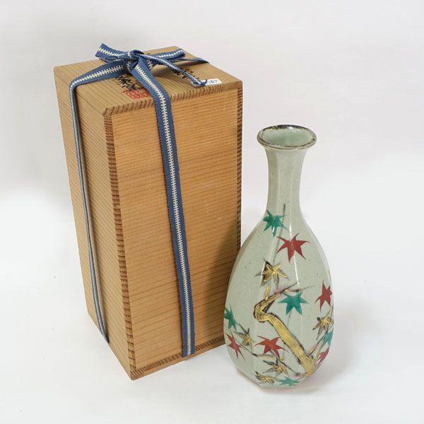 美濃焼 幸兵衛窯造 花器 美濃焼 幸兵衛窯造 紅葉文 花入