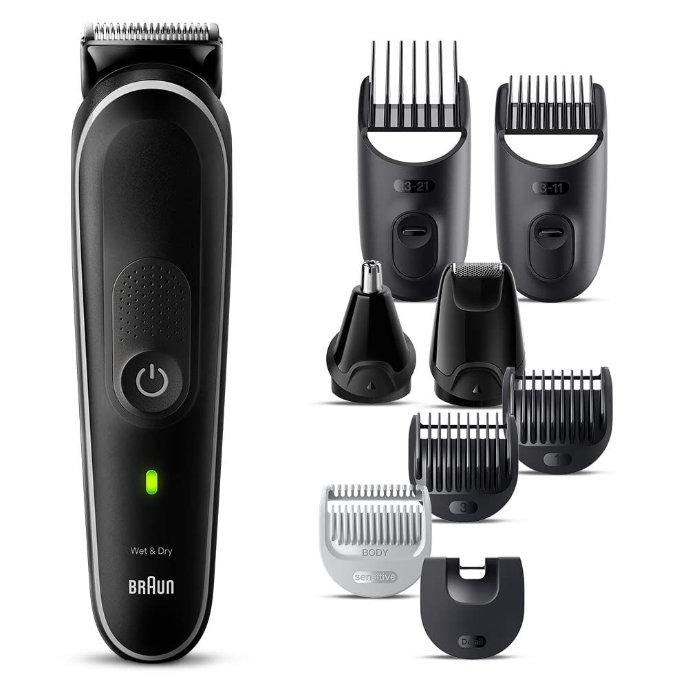 特別価格　ヒゲ/髪/耳・鼻のお手入れに 1台9役 男性用 ボーチ MGK5420 防水設計 シリーズ5 充電式 マルチグルーマー 一度の充電で100分の稼働 ブラウン(Braun)