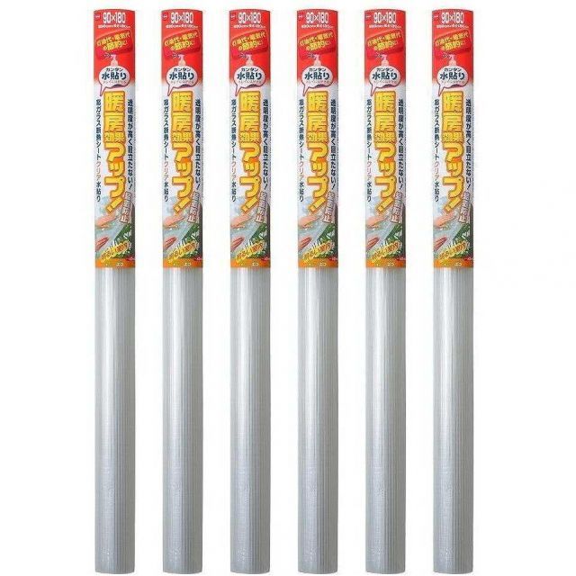 ニトムズ 窓ガラス断熱シートクリア水貼り 6個セット