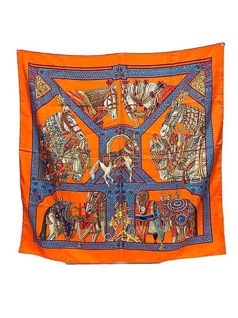 中古】HERMES エルメス 小物 スカーフ カレ90 LA DANSE DU