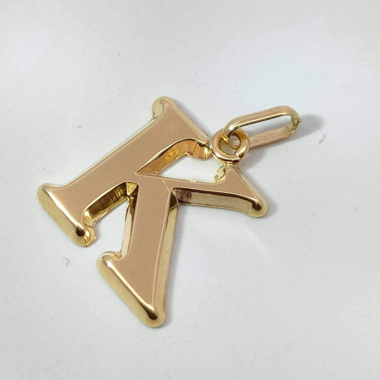 18金 K18 男女兼用 アルファベット K ネックレストップ 0.58ｇ D314