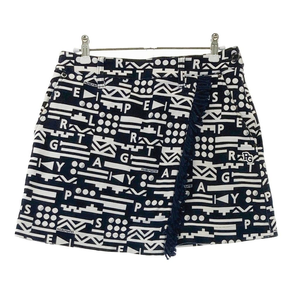 パーリーゲイツ PEARLYGATES スカート ネイビー 総柄 サイズ0 サイズ：0 PEARLY GATES パーリーゲイツ ストレッチスカート 総柄