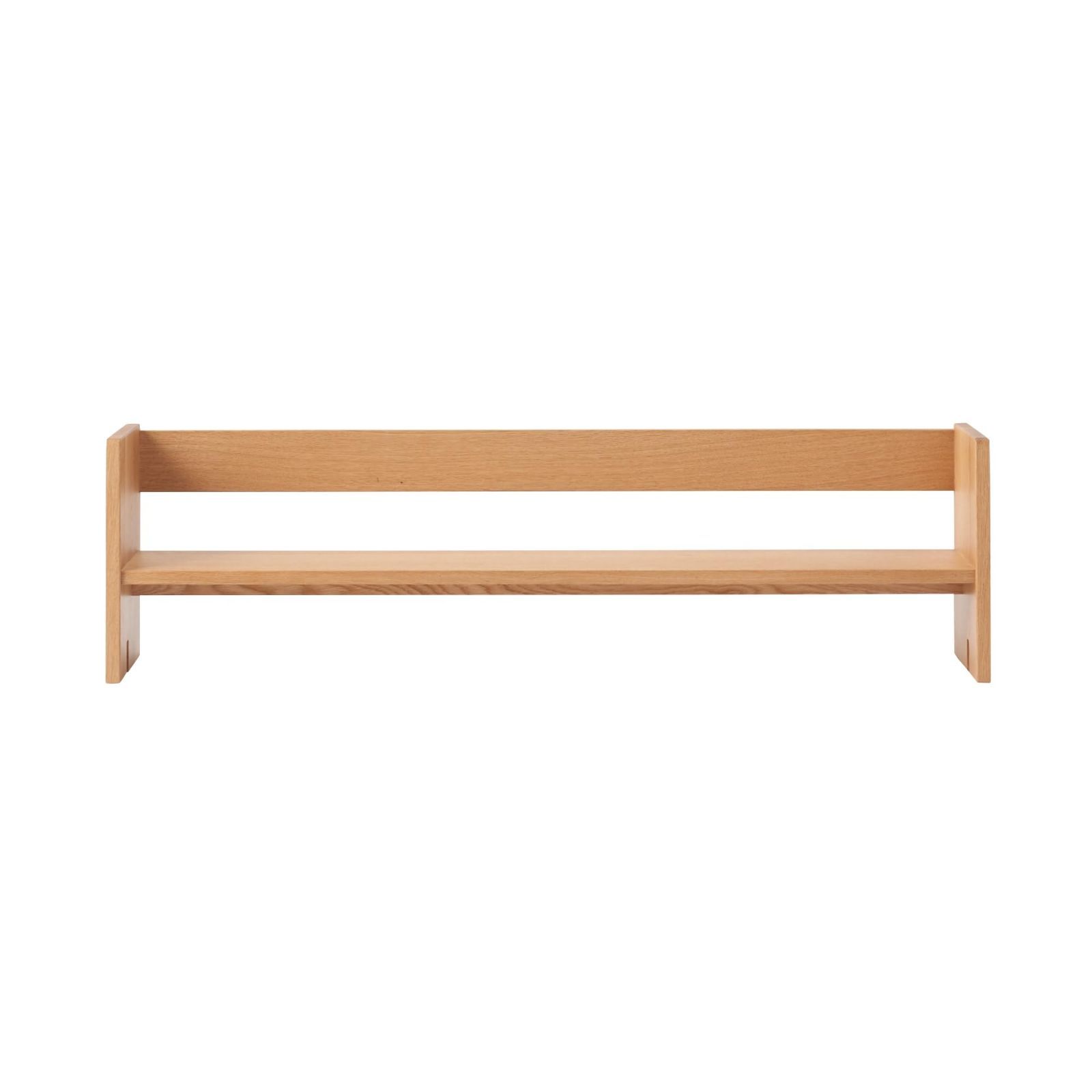 商品 木製デスク用上置き棚 オーク材突板 無印 幅109×奥行20×高さ30cm 12841074