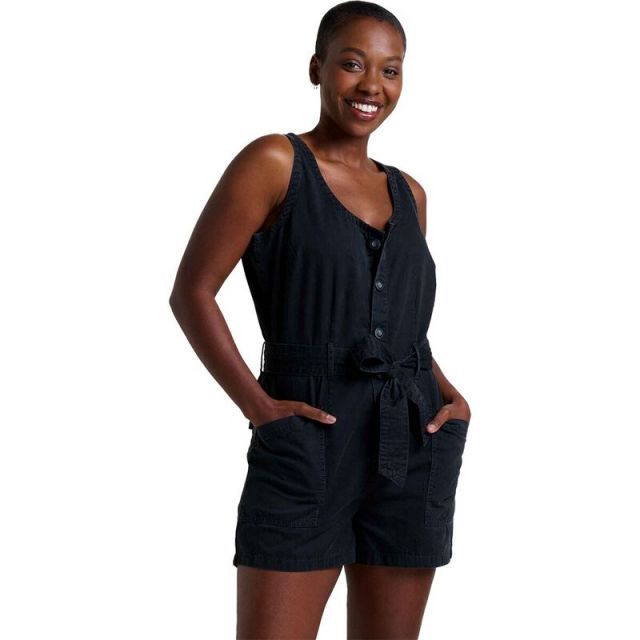 【送料無料】 ドード アンドコー レディース スカート ボトムス Arroyo Twill Sleeveless Romper - Women's Washed Black