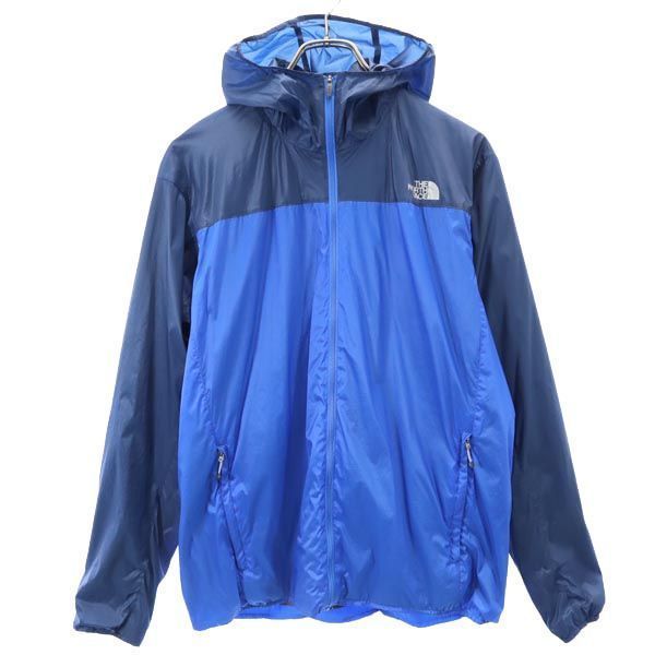 ノースフェイス フード付き ナイロンジャケット L 青×紺 THE NORTH THE NORTH FACE フード付きジャケット 青