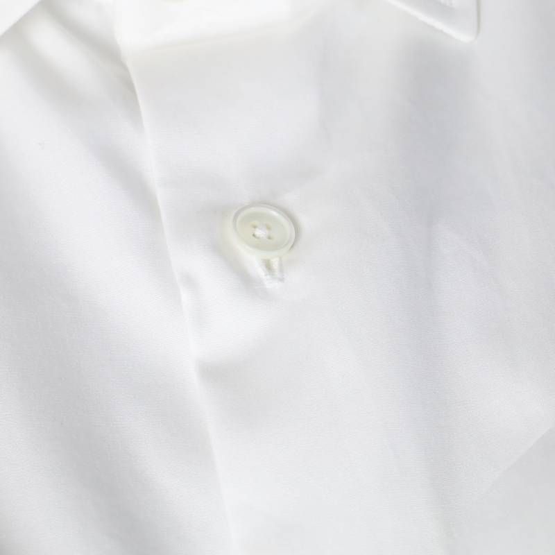 Paul Smith ポールスミス ブロード ダブルカフス ドレスシャツ 553101 ホワイト ビジネス カジュアル ブロードシャツ マルチストライプ 長袖シャツ M -957 WWW_KARIMZIABAT_FR