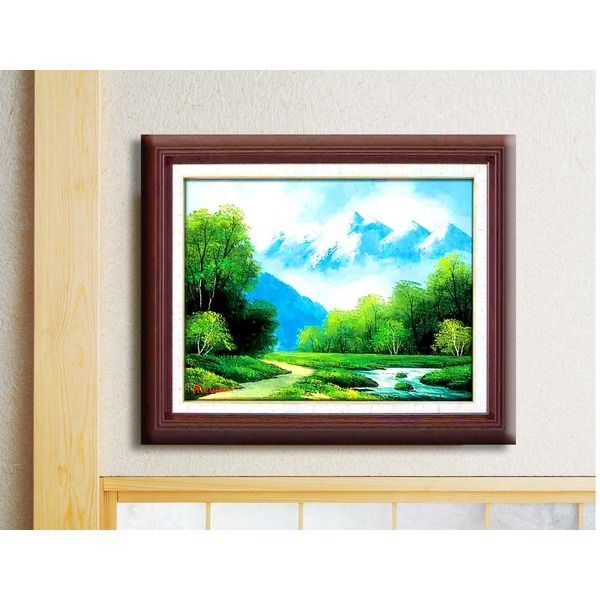 油絵額 フレームセット F6号 工藤昭重 「北アルプス 【公式通販】