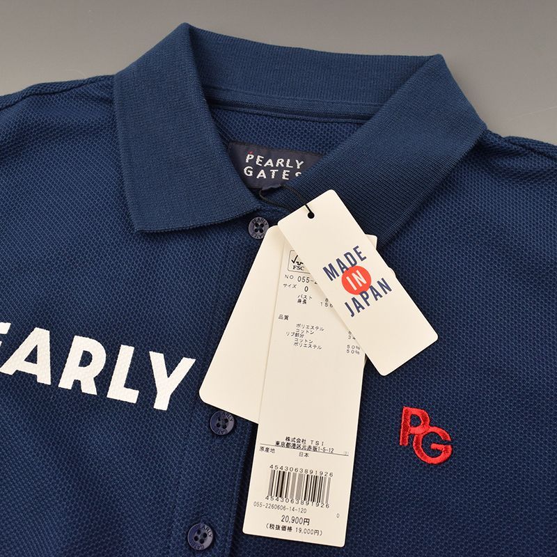 パーリーゲイツ ポリ鹿の子 アンチPGロゴ ポロシャツ（BLUE／5） 楽天市場】【PREMIUM SALE 40%OFF】PEARLY GATES パーリーゲイツ