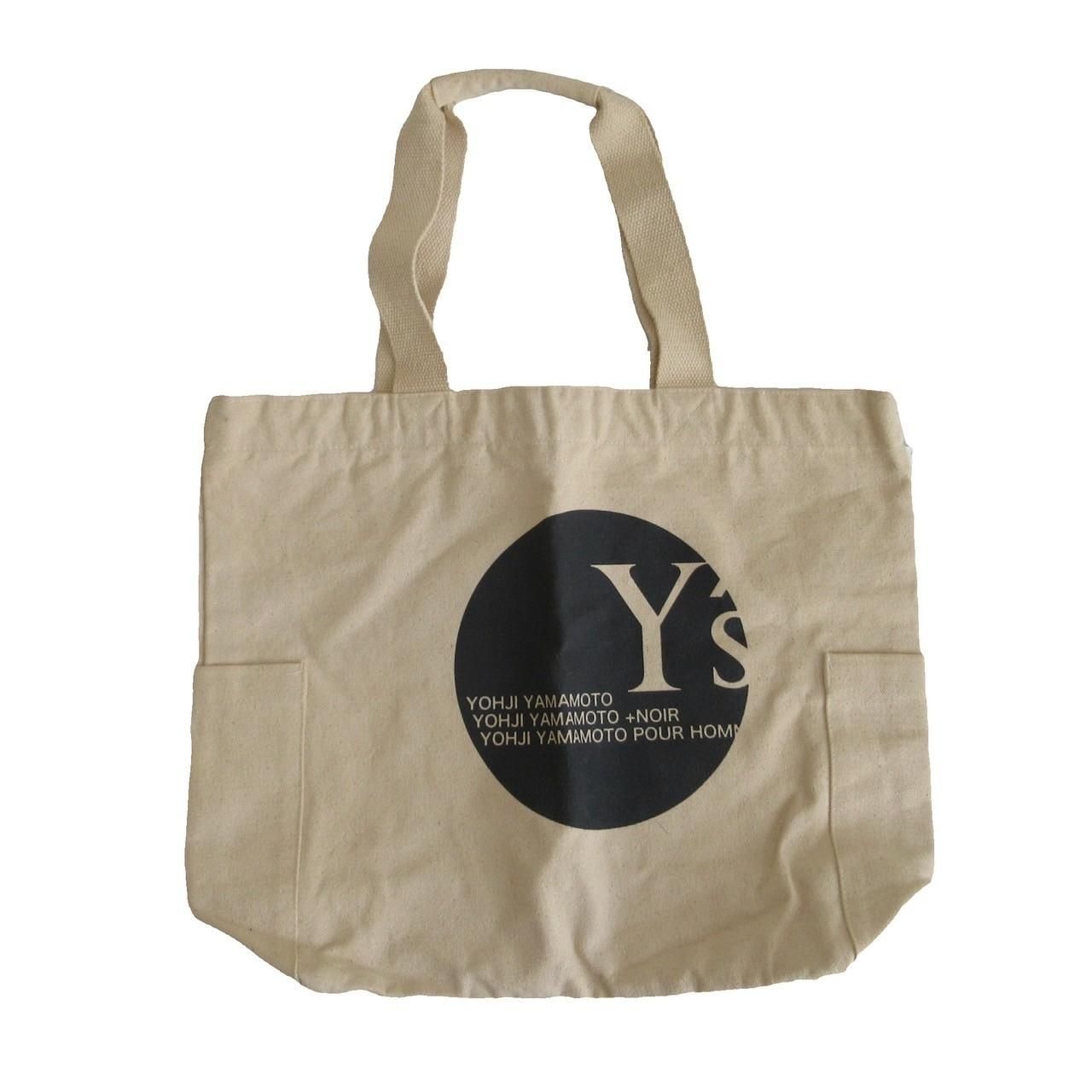 Ys ワイズ ヨウジヤマモト ロゴプリント キャンバス トートバッグ エコ 