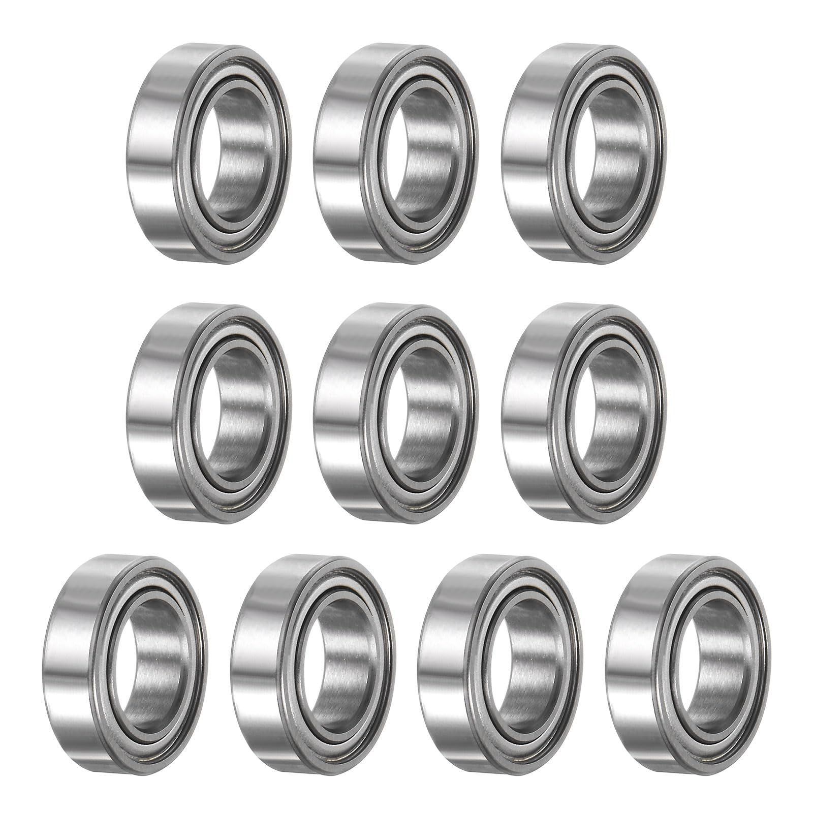 uxcell 10個MR148ZZ深溝玉軸受 8x14x4mm クロム鋼ミニチュアベアリング ダブルシールド精密ベアリング P6 AB EC 3