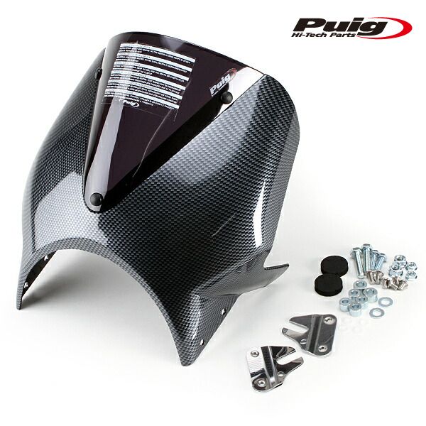 Puig 003CF WINDSHIELD VISION BIKINI COWL [CARBON PRINT/DARK SMOKE 
