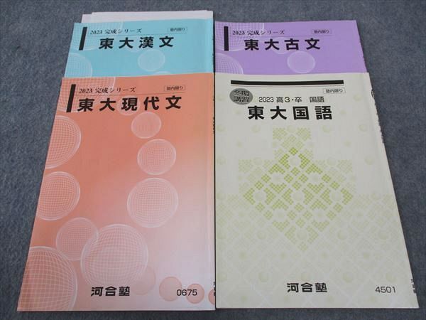 河合塾 東大国語/現代文/古文/漢文 東京大学 テキスト 2023 完成