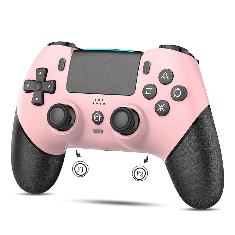 PS4コントローラー【2024年金賞・新版】Onefun ps4 コントローラー 大容量1000mAh 背面ボタン付き マクロ機能 Turbo自動連射機能 6軸ジャイロセンサー搭載 Bluetooth無線接続 16時間連続使用 イヤホン