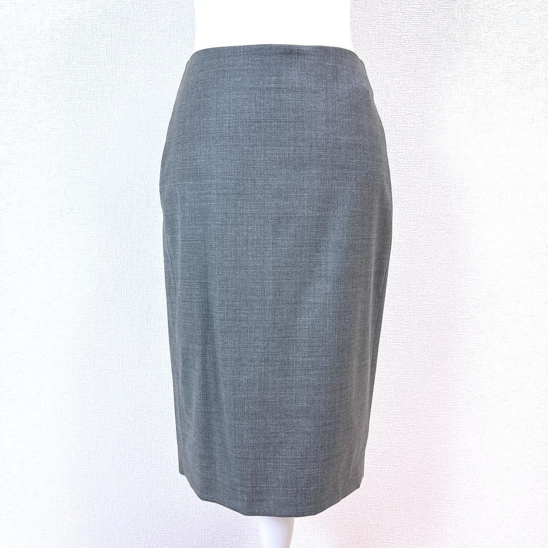 Theory スカートスーツセットアップ ワンボタン 0 グレー 無地 MAAHADDERANG_COM